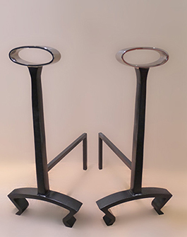Hand-Forged Andirons